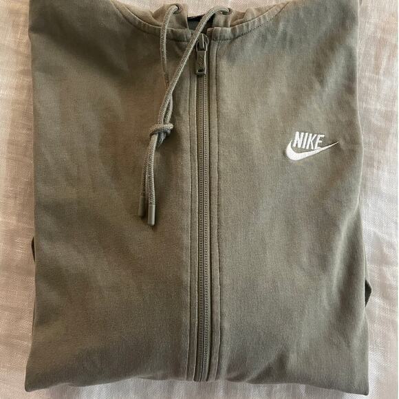 Nike Crop Hoodie | Army Green, Olive, Loose Relaxed Fit, Full Zip, XL NWOT $79 - Picture 11 of 11